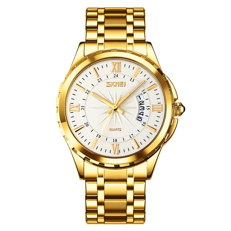 Men's Steel Belt Business Waterproof Calendar Quartz Watch