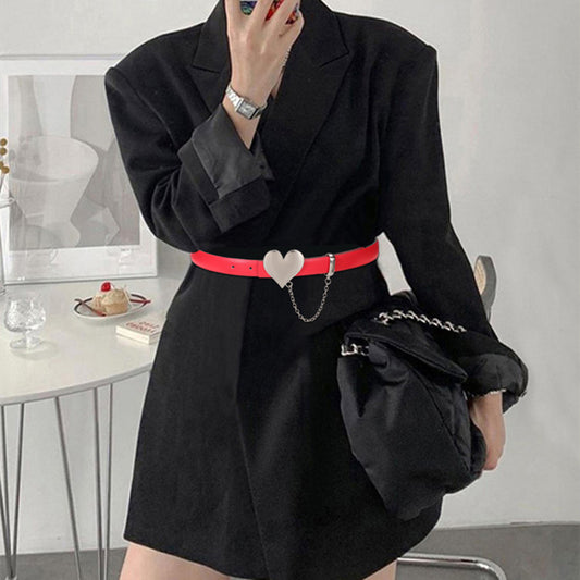 Women's Simple All Match Smooth Buckle Belt