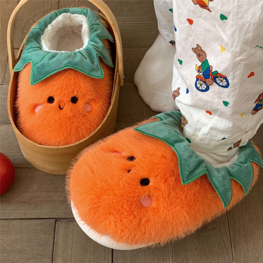 Women's Fashion Plush Thick Bottom Home Non-slip Slippers