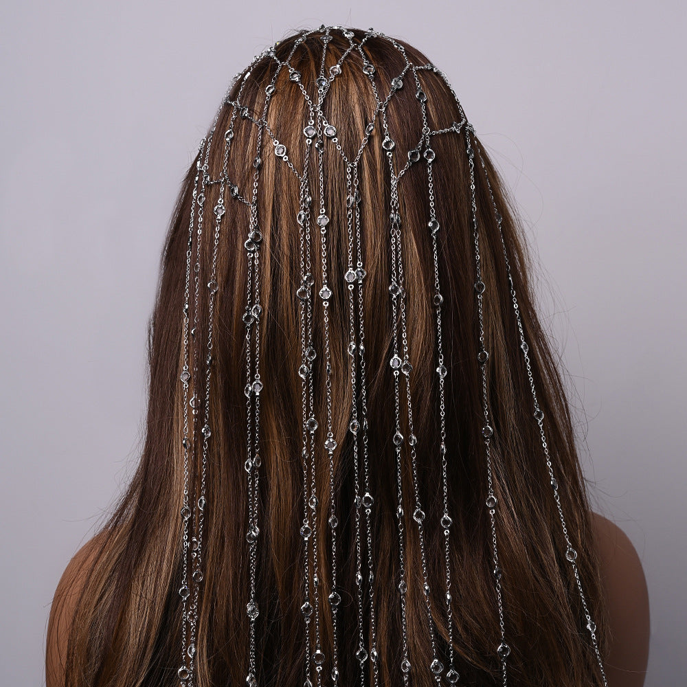 Rhinestone Tassel Headband A High-end Hair Accessory