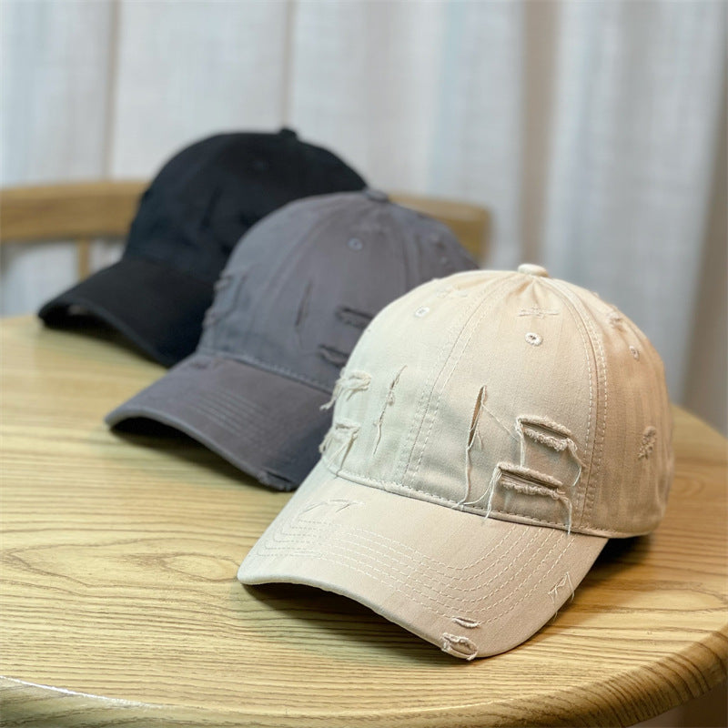 Men's And Women's Fashion Retro Do Old Hole Baseball Hat
