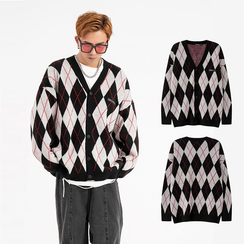 Autumn New Loose V-Neck Slouchy Knit Cardigan Coat