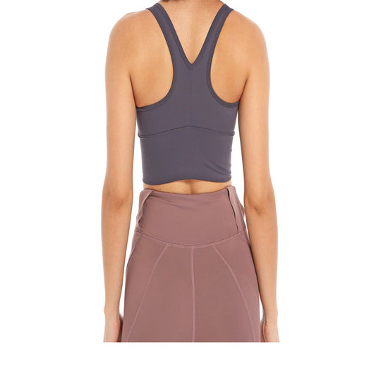 Street Pleated Sports Bra Plus Size Long Tank Top