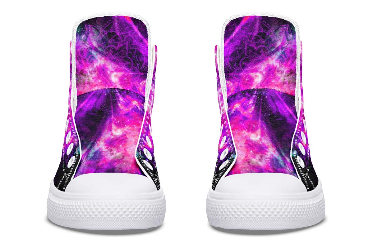 Men's And Women's Fashion Color Printing High-top Canvas Shoes