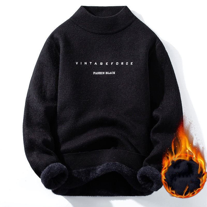 Knitted Thick Plus Velvet Warm Sweater