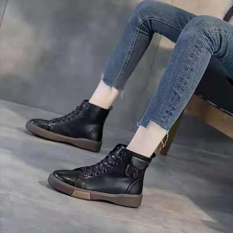 Women's New Flat-bottomed All-match Boots Elastic Band