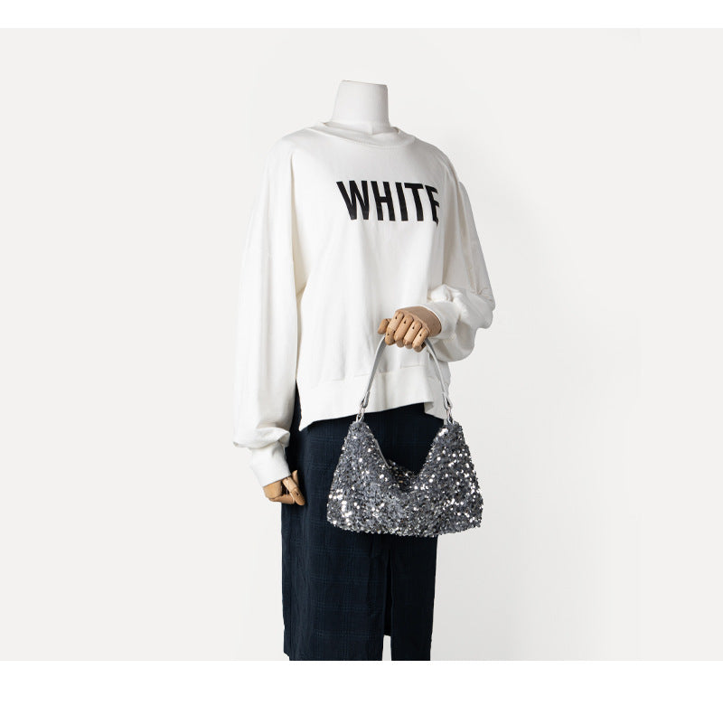 Sequined High-grade PU Shoulder Handbag Underarm Bag