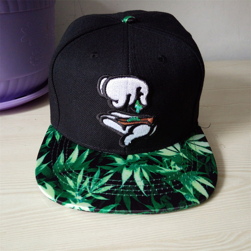 European And American Hands Print Hip-hop Flat Brim Baseball Hat