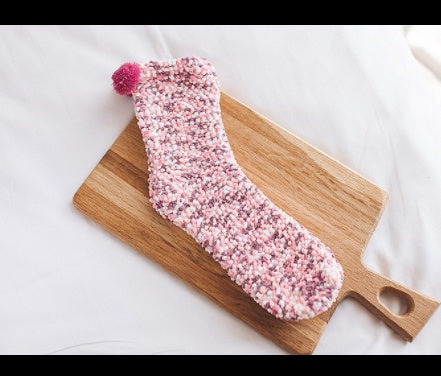 Cute Winter Hair Circle Christmas Socks