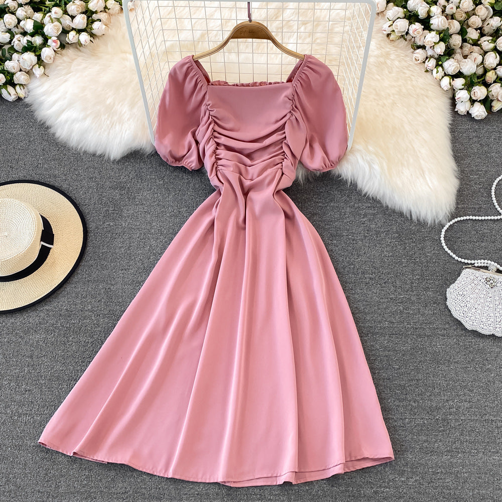 Summer Retro French-style Tangerine First-love Dress Forest-style Skirt