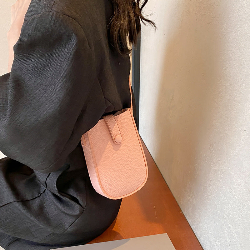 Lightweight Soft Leather Mobile Phone Shoulder Messenger Bag