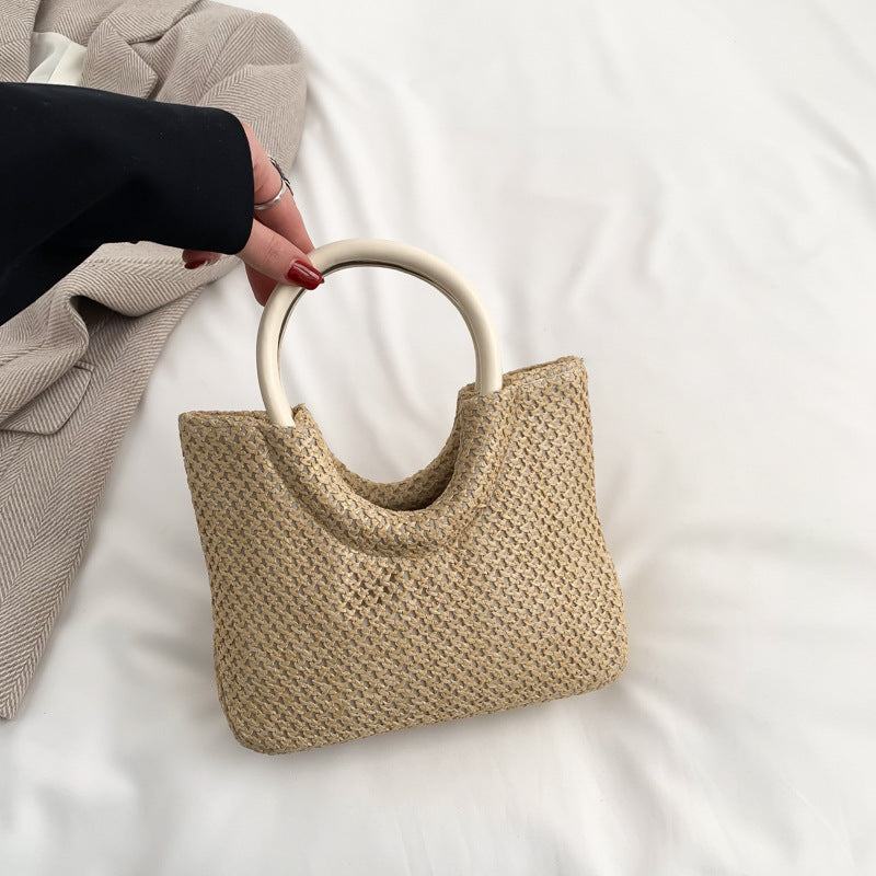 Large Capacity Portable Straw Woven Bag For Women