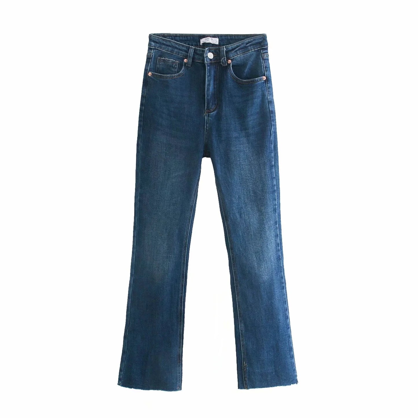 Simple Feng Shui Wash Stretch Mid-rise Cropped Jeans