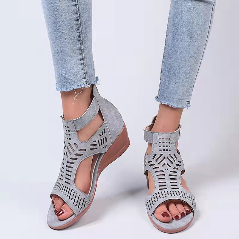Spring And Summer New Style Slope Heel Sandal Female
