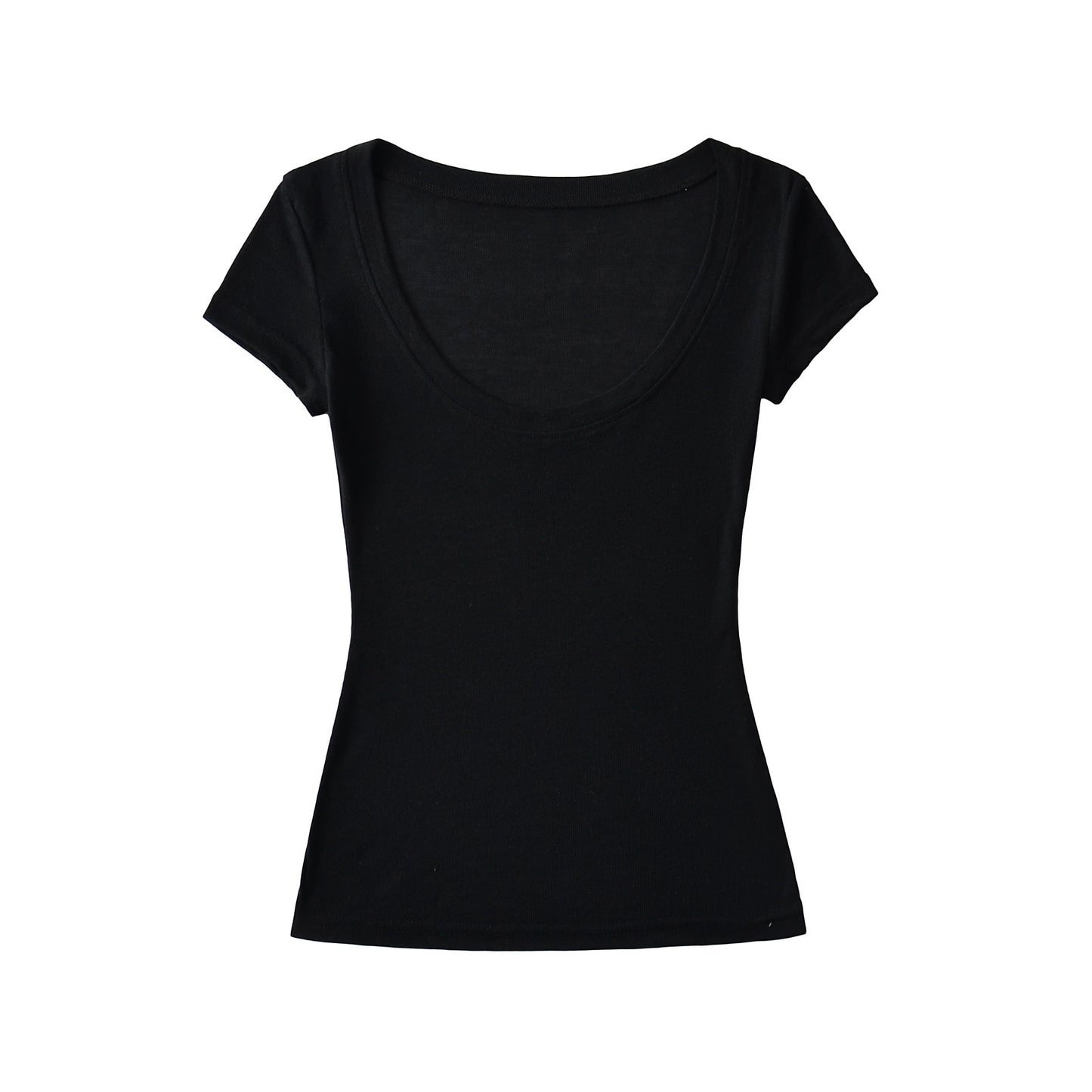 Spring New Summer Casual Pure Thin Transparent Lazy Pure Desire Short Sleeve T-shirt