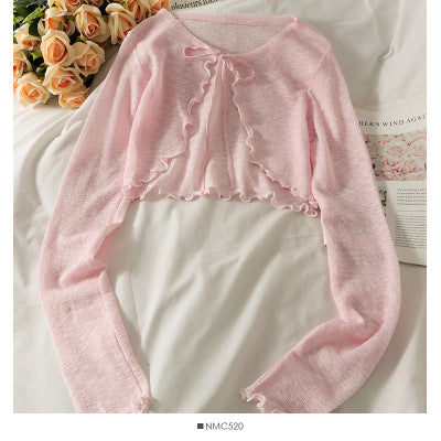 Bow Tie Short Fungus Edge Small Shawl