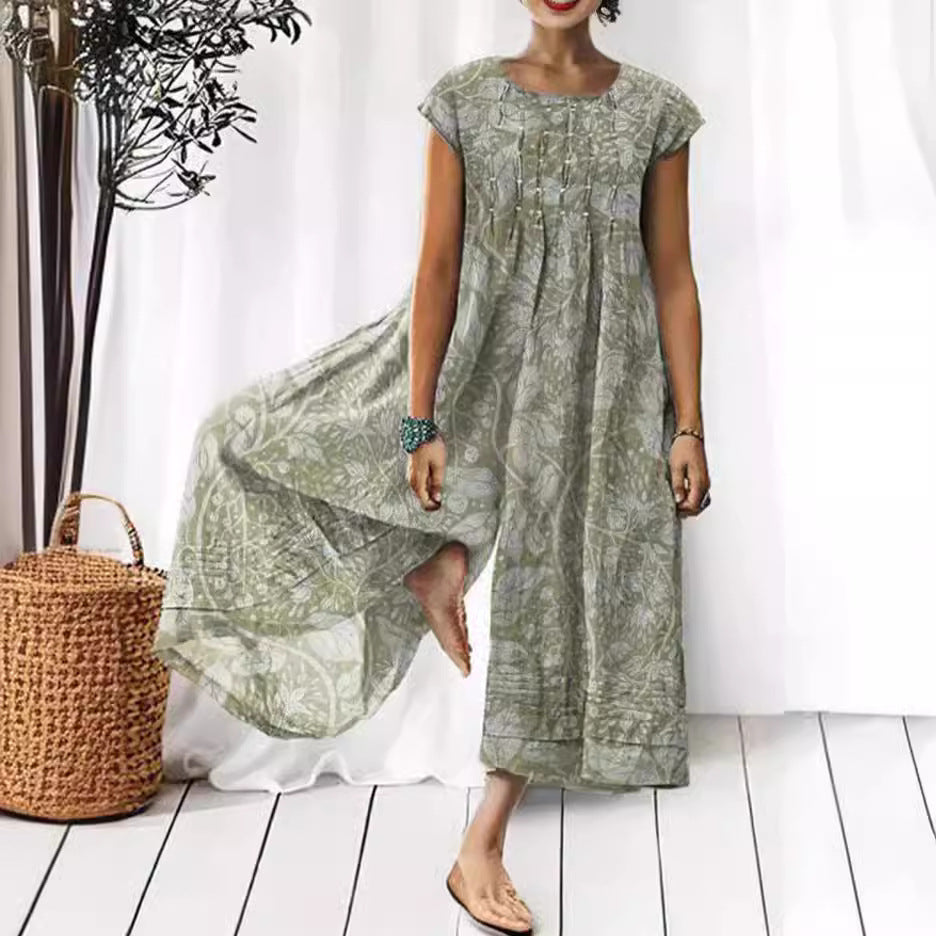 Printed Loose Women's Wear Jumpsuit
