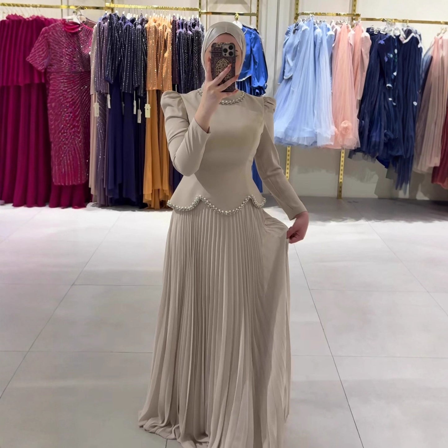 Womens Casual And Stylish Mock-neck Top And Skirt Set
