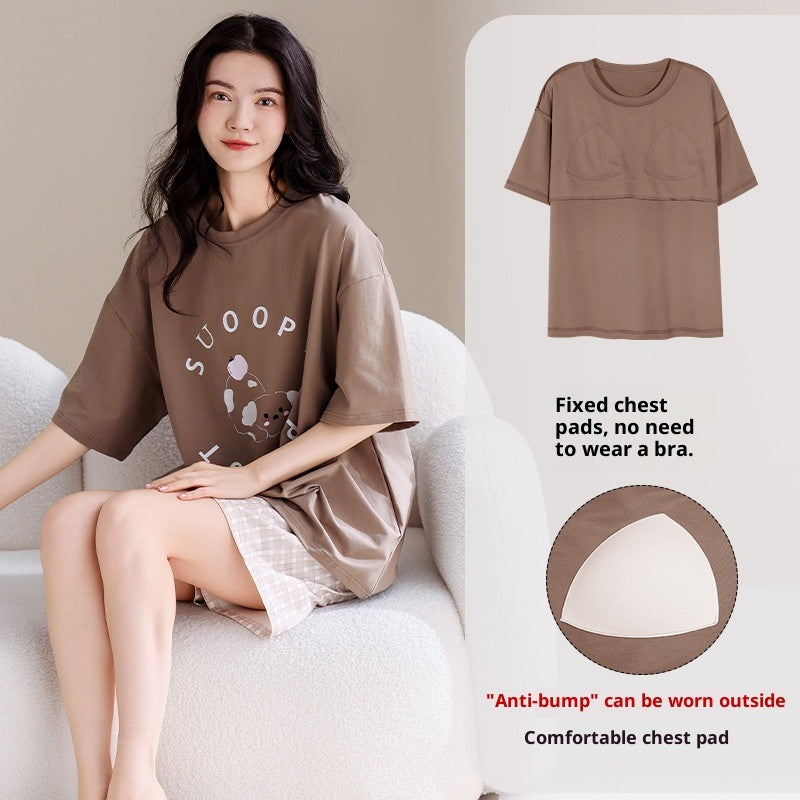 Cute Cartoon Homewear Set For Outwear