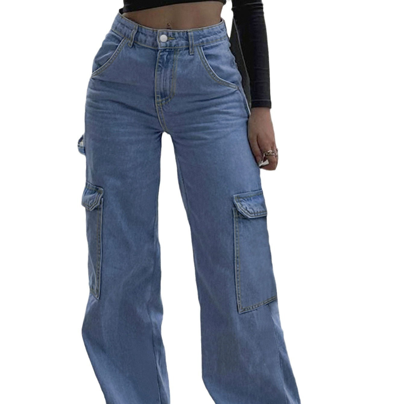Damemode Personlighed All-match Lige Jeans