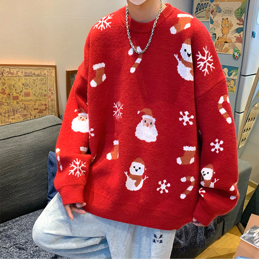 Santa Claus Sweater Men's Versatile Fashion