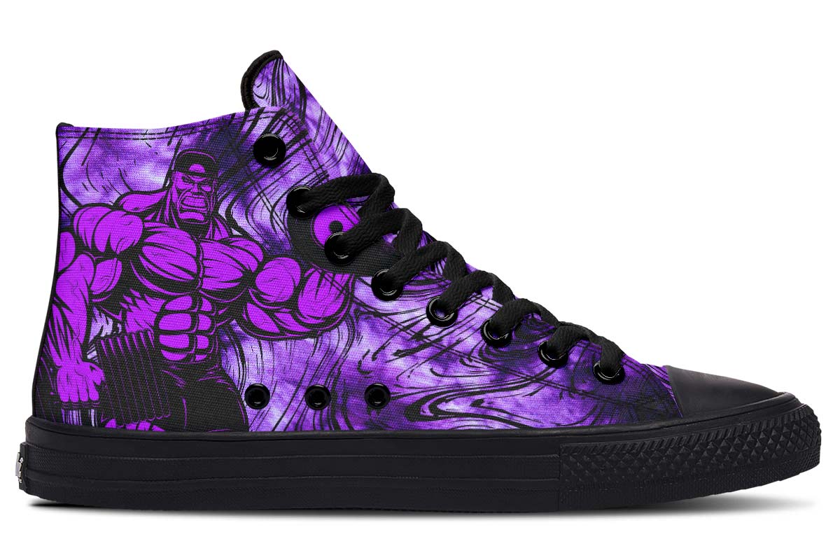 Men's And Women's Fashion Color Printing High-top Canvas Shoes