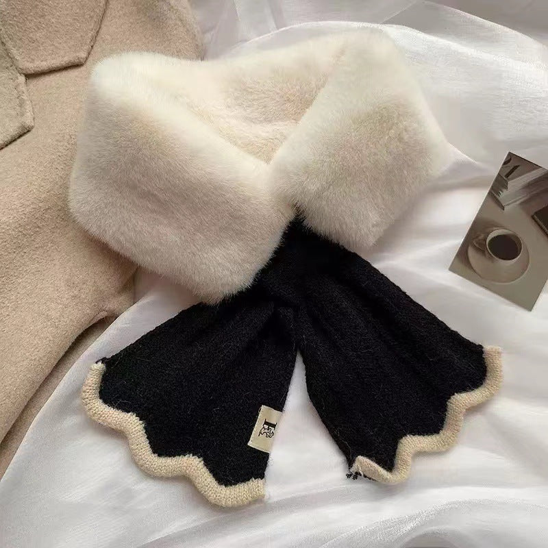 Women's All-match Plush Rex Rabbit Fur Scarf