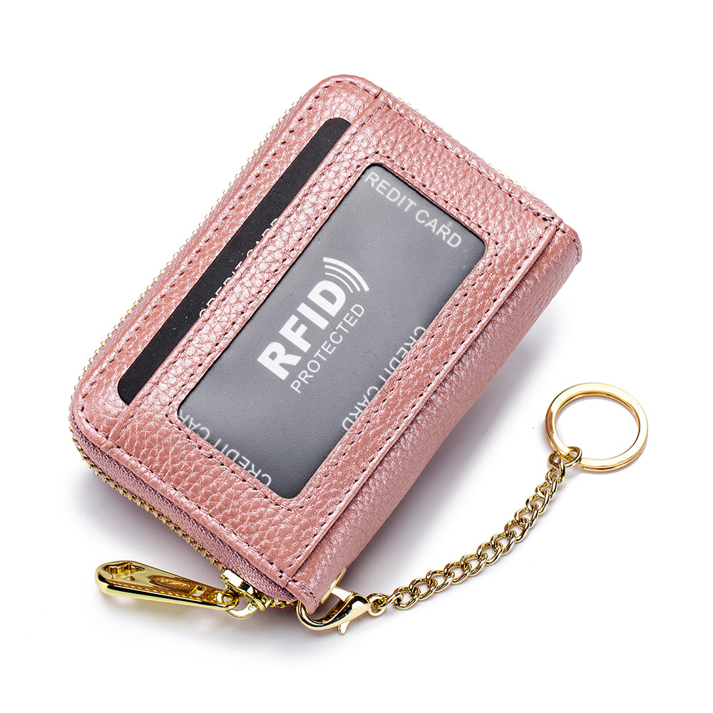 Organ Zipper, Leather Bank Card Case, Key Case