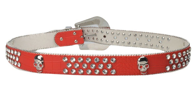 Women's Belt Needle Buckle Water Drill Lengthened And Widened Inlaid