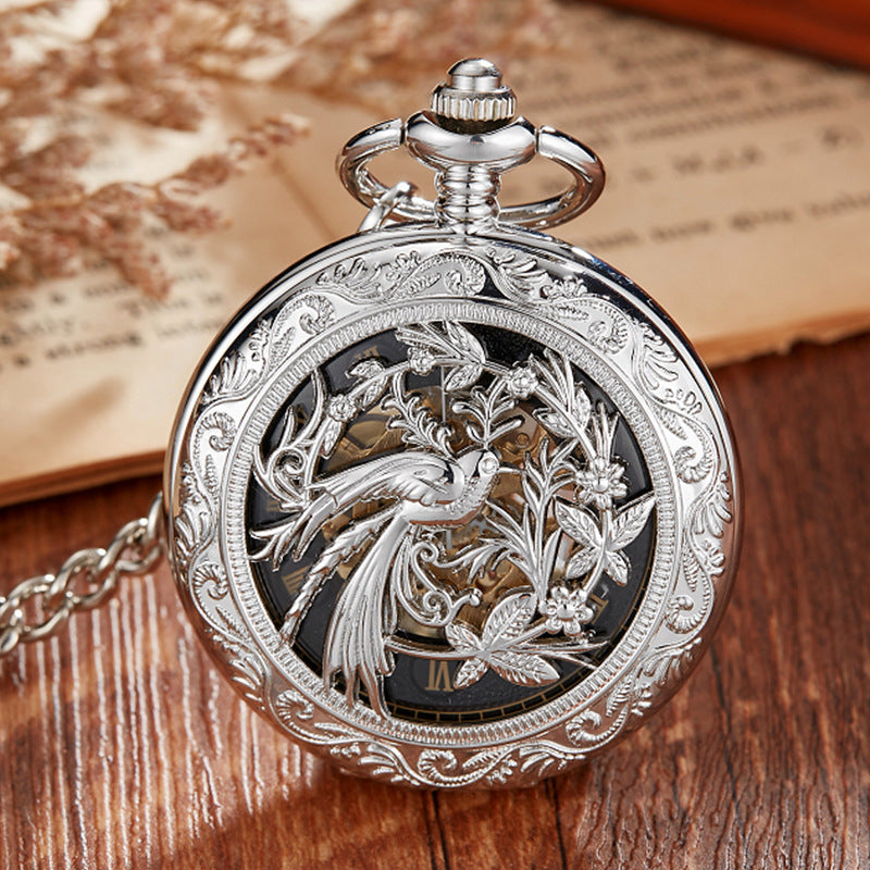 Roman-style Semi-automatic Mechanical Pocket Watch