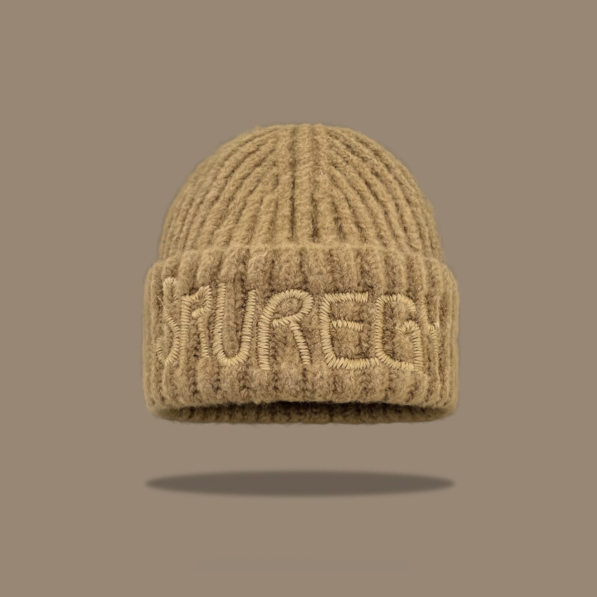 Korean Fashion Lettered Black Wool Hat