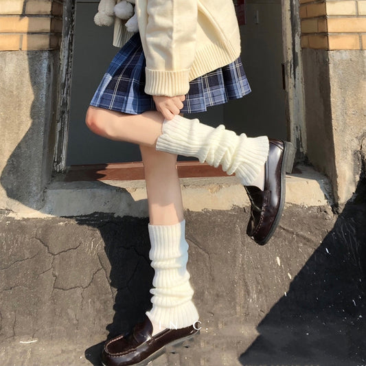 Sister Knitted White Wool Socks Girl