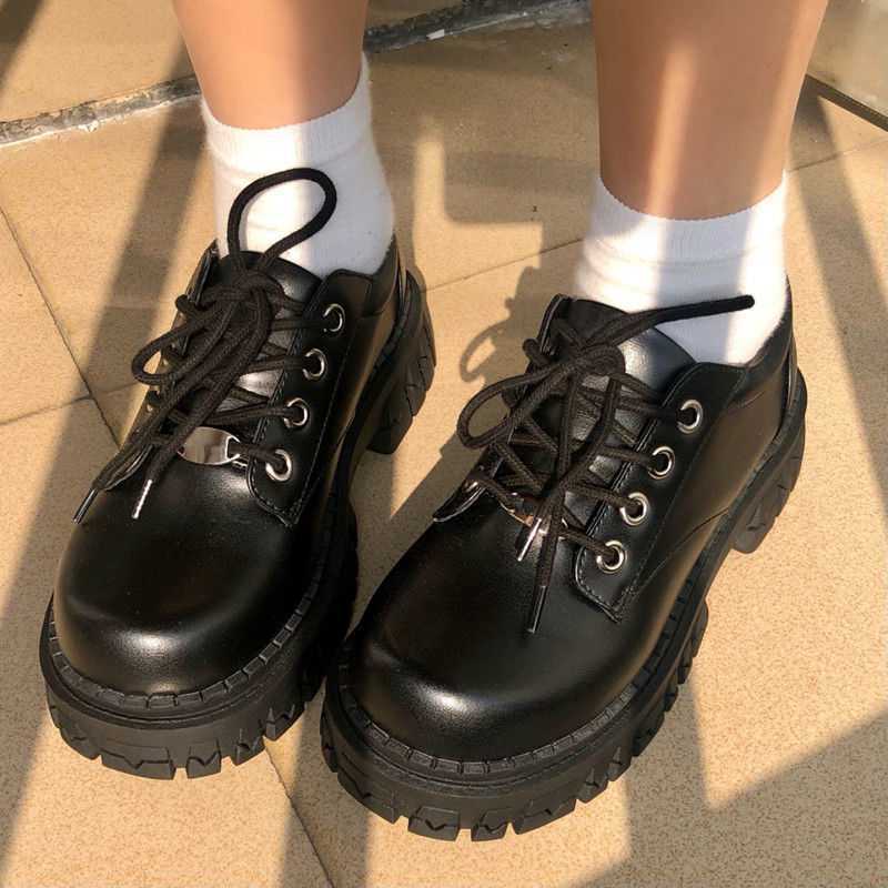 Thick Soled Small Leather Shoes Summer Thin American Style