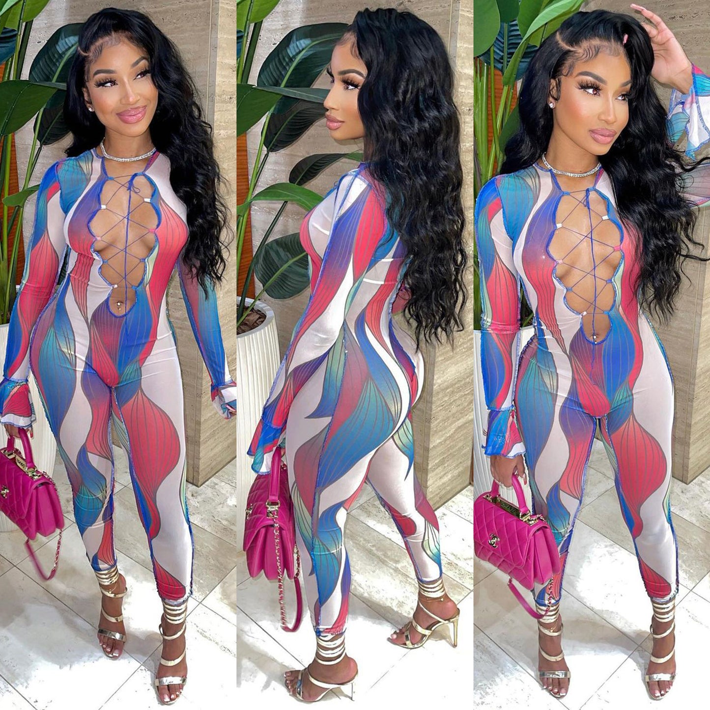 Women's Fashion Printed Jumpsuit
