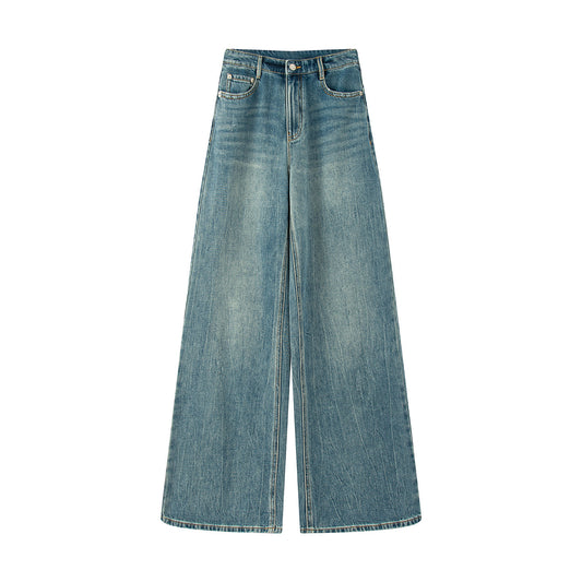 Early Autumn New High Waist Slimming Retro Straight Jeans Trousers For Women