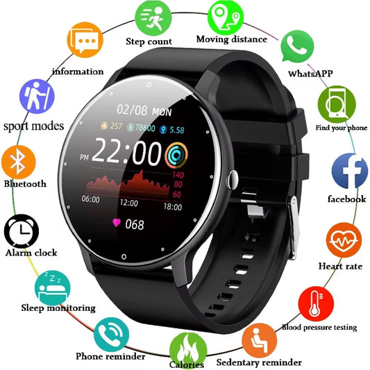 Smart Watch Men Women Full Touch Screen Sport Fitness Watch Man IP67 Waterproof Bluetooth Call for Android IOS Smartwatches