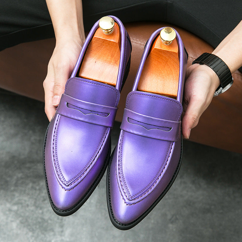 Men's Shoes, Pointed-toe Dress Shoes, Men's British-style Korean Loafers