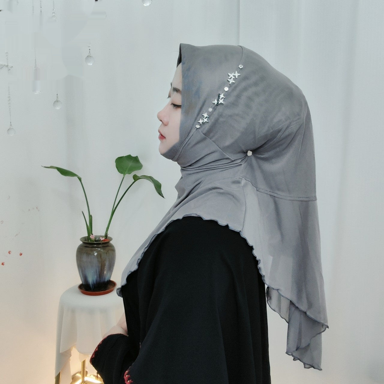 Women's Minimalist Five-star Mesh Double-layer Large Edition Scarf