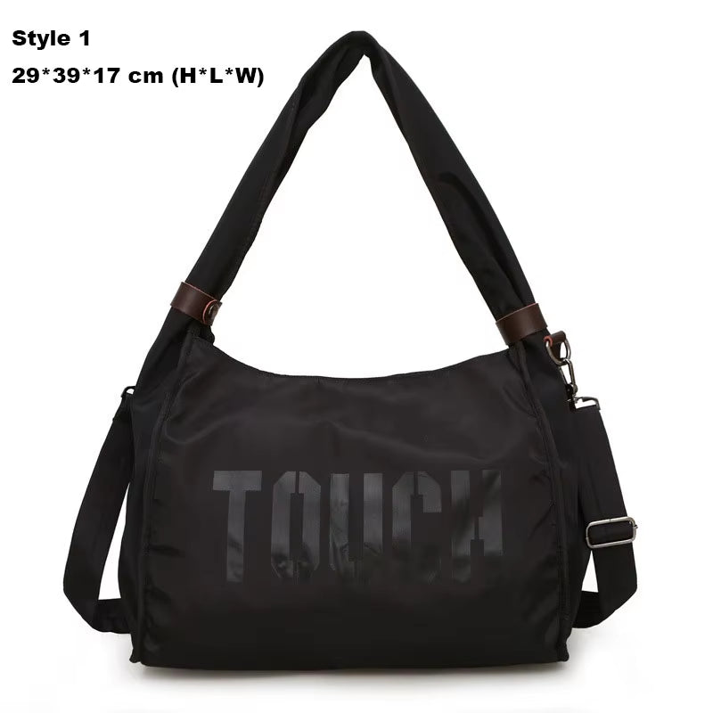 Nylon Fitness Travel Gym Bag for Women - Versatile Outdoor Sports Shoulder Tote and Yoga Handbag
