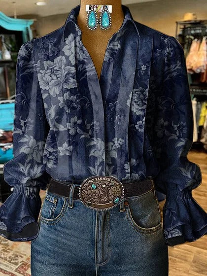 Women's 3D Digital Print Fashionable Casual Shirt