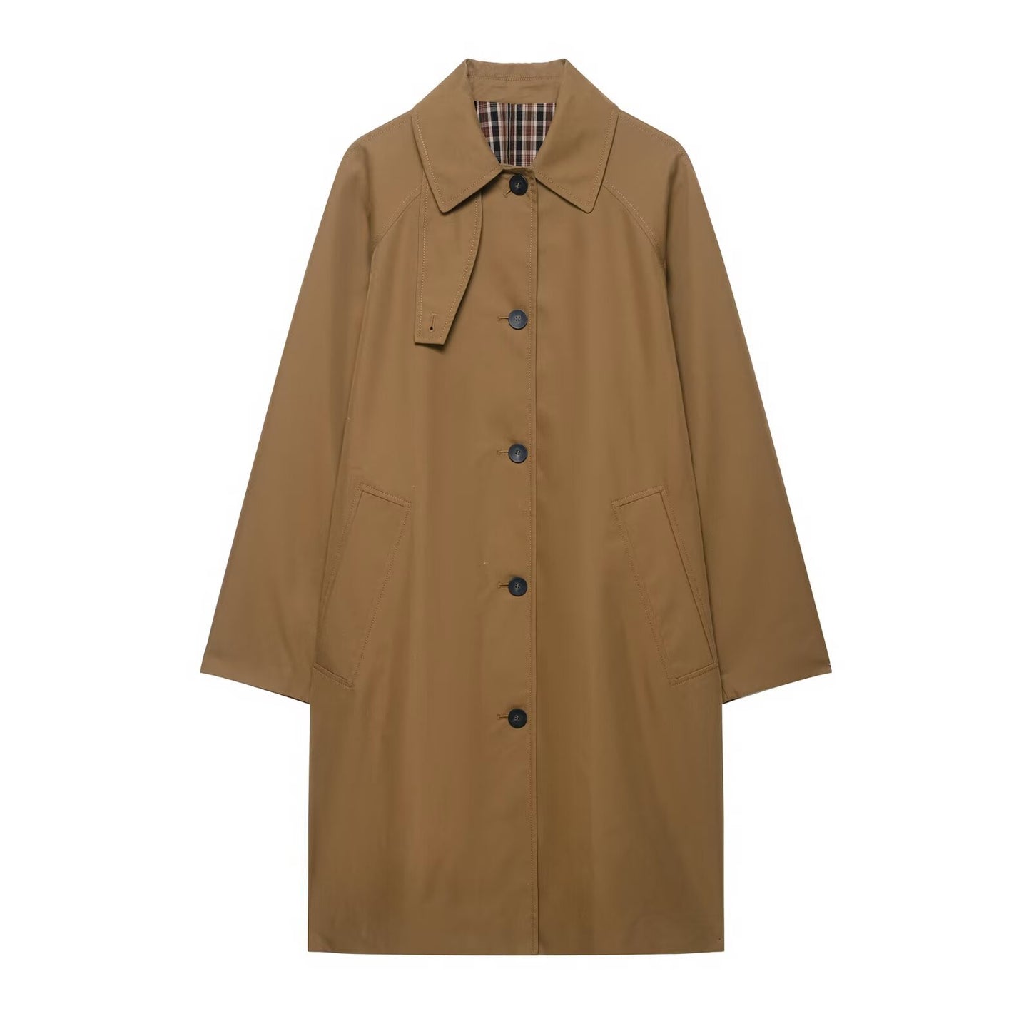 Dame casual mellemlang trenchcoat, der matcher alt