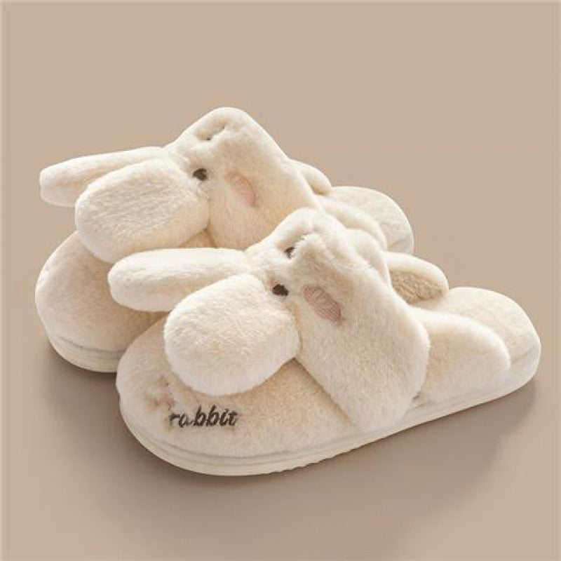 Cute Rabbit Couple Home Confinement Indoor Mute Warm Cotton Shoes