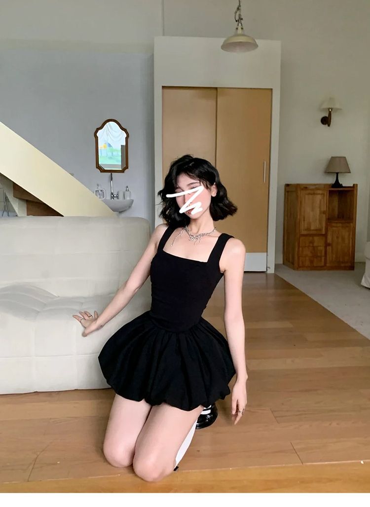 Womens Waist-cinching Figure-flattering Sleeveless Slip Dress