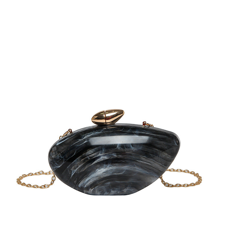 Oval Shell Goose Egg Acrylic Fashion Evening Bag Chain Shoulder Women's