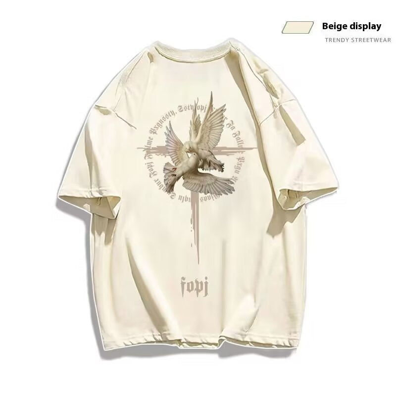 Women's Simple Printed Loose Short Sleeve