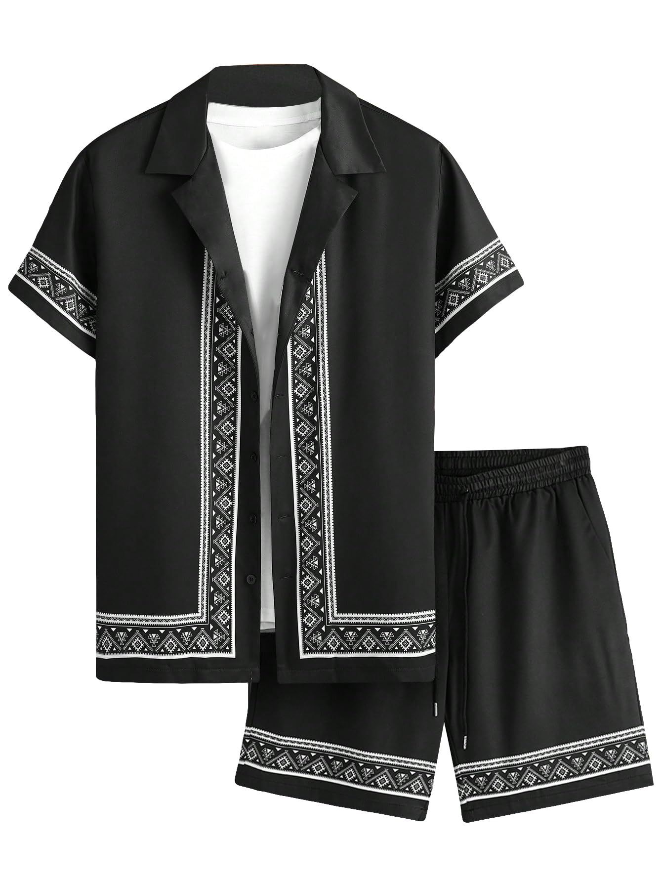 Hawaiiskjorte Shorts Sæt til Mænd