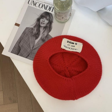 Women's Autumn And Winter Knitted Beret Warm Wool  Yuppie