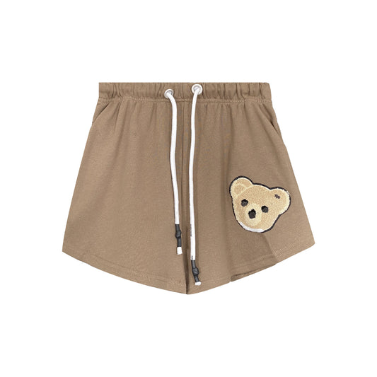 Cute Towel Embroidered Bear Wide Leg Pants