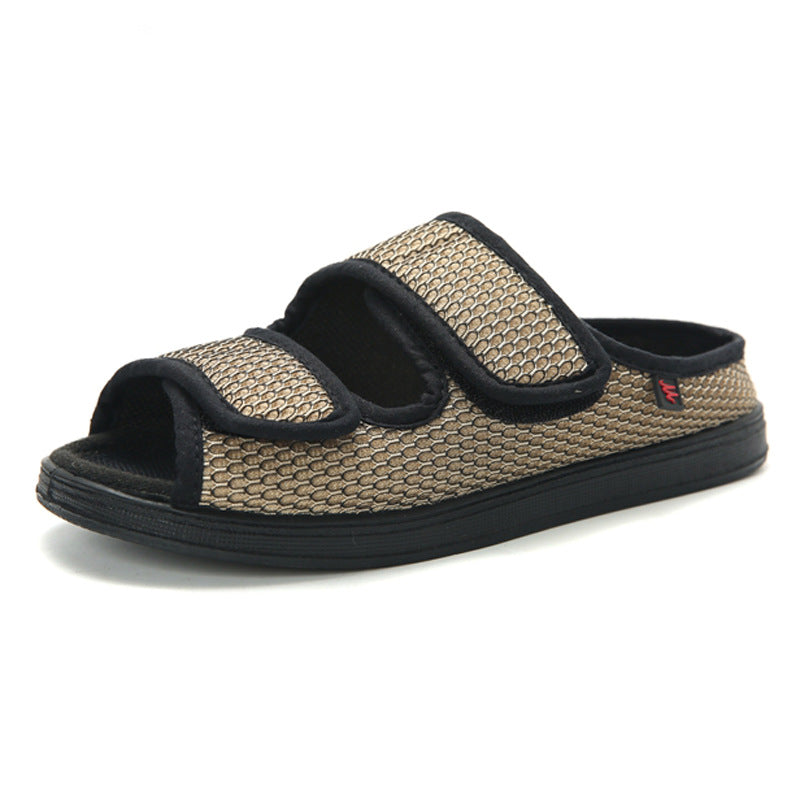 Wide Puffy Fat Big Foot Bone Adjustable Rubber Foam Bottom Loose Slippers