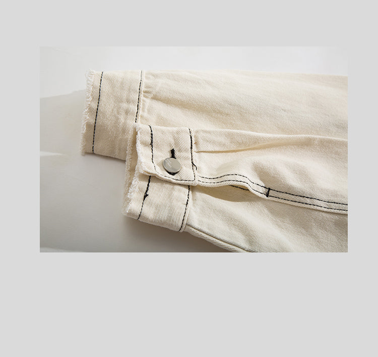 Loose Leisure Workwear Coat Metal Buckle Burr Jacket
